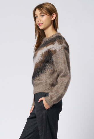 Pomandere Jacquard Knitwear Coffee