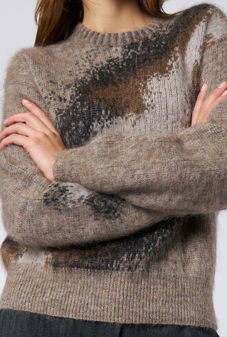 Pomandere Jacquard Knitwear Coffee