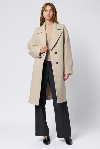 Pomandere Wool Coat Ivory
