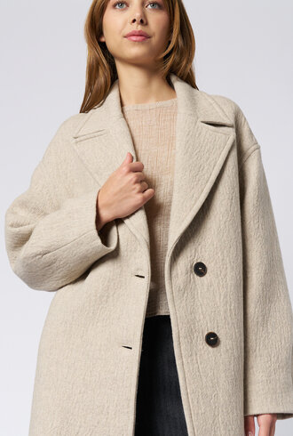 Pomandere Wool Coat Ivory