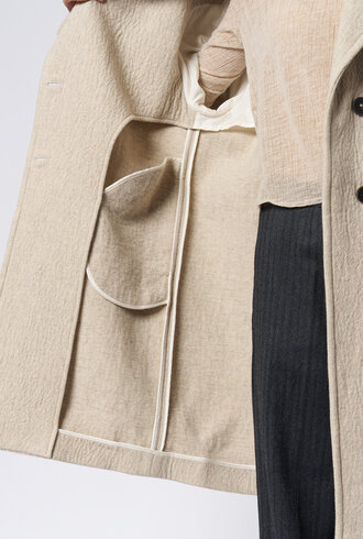 Pomandere Wool Coat Ivory
