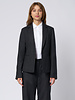 Pomandere One Button Jacket  Anthracite Pin Stripe