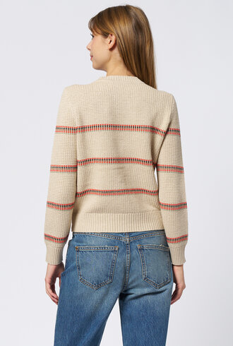 The Great The Shrunken Pullover Cream Stripe