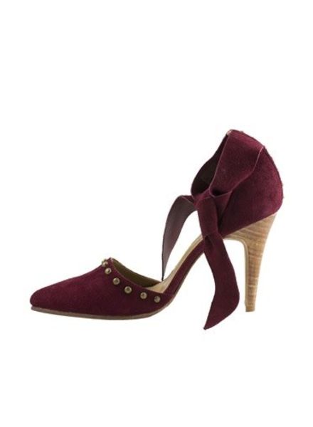 Ulla Johnson Sienna Suede Heel Bordeaux