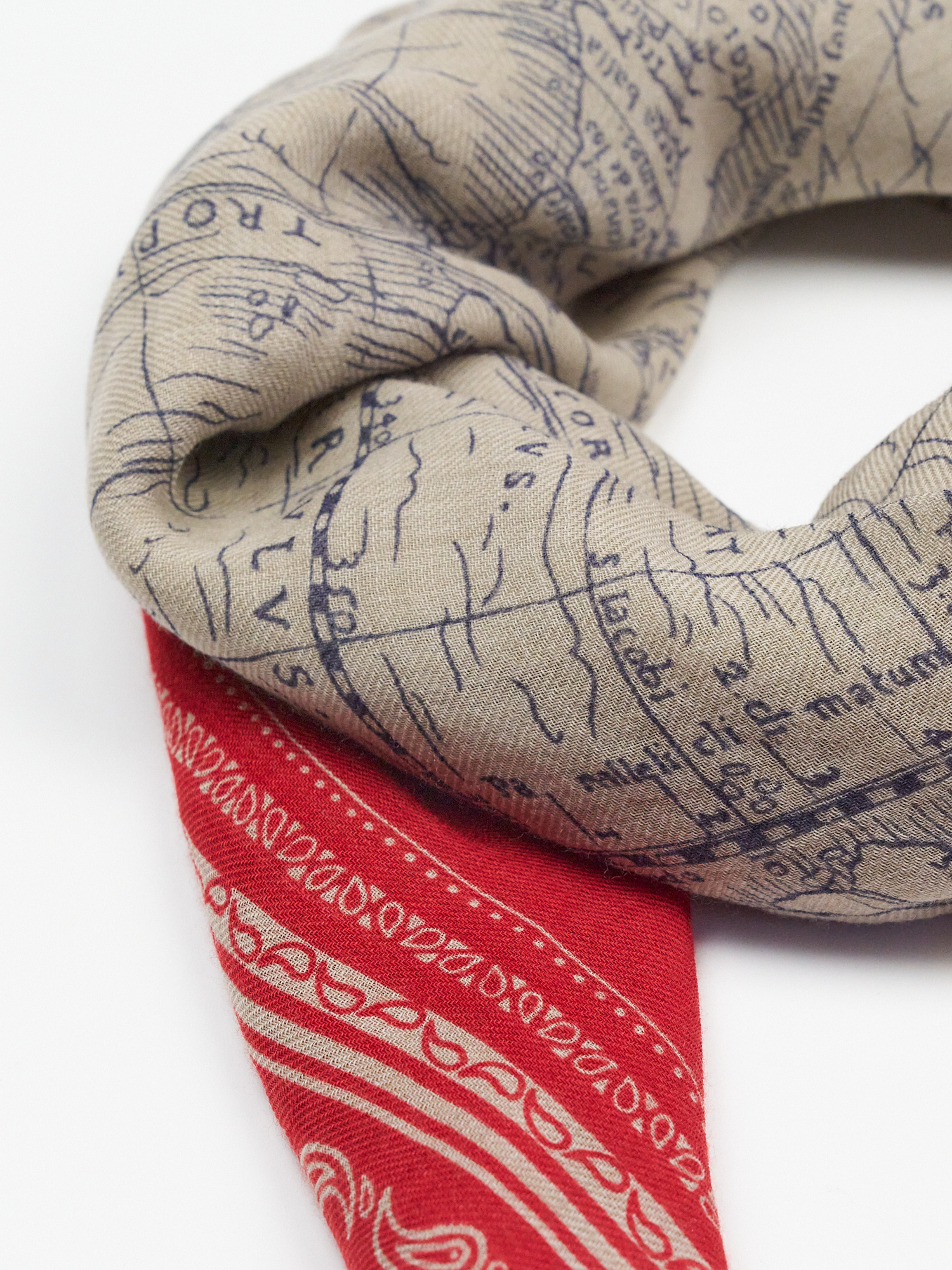 Square Wool Mappemonde Red Alhambra Women's Clothing Boutique, Seattle