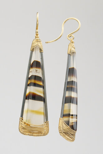 Dana Kellin Fine Moss Agate Earrings