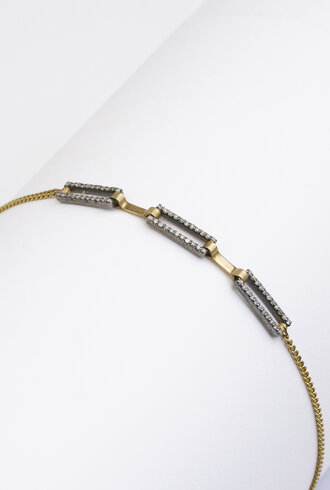 Dana Kellin Fine Gold Linked Pave Bracelet