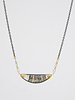 Dana Kellin Fine Moss Agate Silver and Gold Necklace