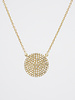 Dana Kellin Fine Pave Diamond Disc Pendant Necklace