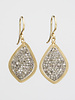 Dana Kellin Fine Gold Teardrop  Pave Earrings