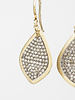 Dana Kellin Fine Gold Teardrop  Pave Earrings