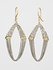 Dana Kellin Fine Pave Earrings with Silver Fringes