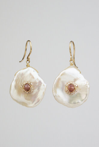 Dana Kellin Fashion Mauve Mix Gold Earrings