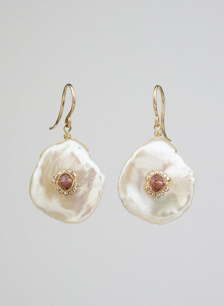 Dana Kellin Fashion Mauve Mix Gold Earrings