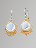 Dana Kellin Fashion Opal and Orange Sapphire Quartz  Drop Earrings