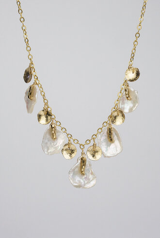 Dana Kellin Fashion Mauve Mix Gold Necklace