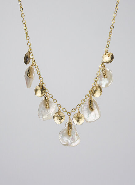 Dana Kellin Fashion Mauve Mix Gold Necklace