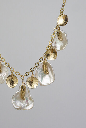 Dana Kellin Fashion Mauve Mix Gold Necklace