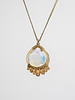 Dana Kellin Fashion Opal and Orange Sapphire Quartz  Pendant Necklace