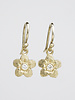 Victoria Cunningham The Flower Drop Gold Earrings with Diamonds