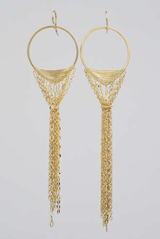 Dana Kellin Fashion Gold Chain Earrings