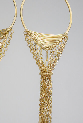 Dana Kellin Fashion Gold Chain Earrings