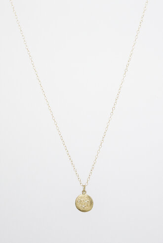 Victoria Cunningham Tiny Cherry Blossom Gold Necklace