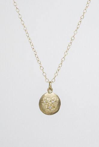 Victoria Cunningham Tiny Cherry Blossom Gold Necklace