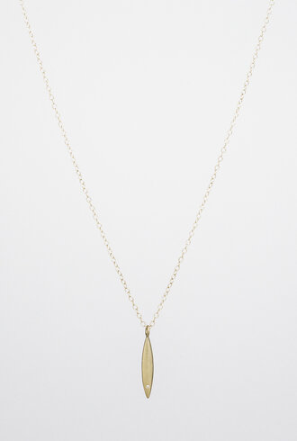 Victoria Cunningham Fourteen Karat Blade Gold Necklace
