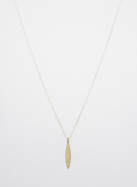 Victoria Cunningham Fourteen Karat Blade Gold Necklace