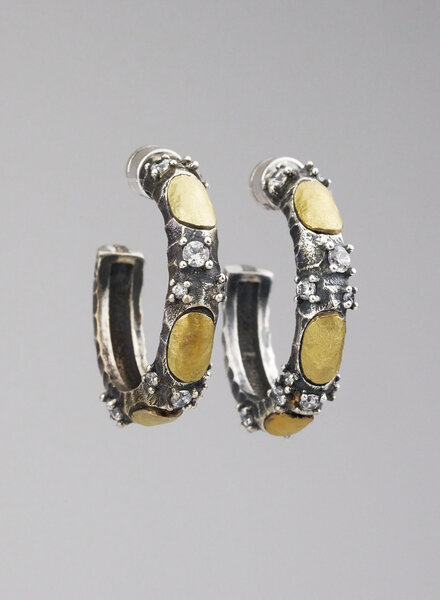 TAT2 Vintage Silver and Gold Alma Hoops