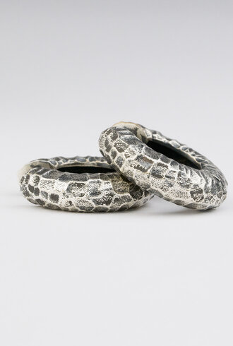 TAT2 Vintage Silver Largo Tube Earrings