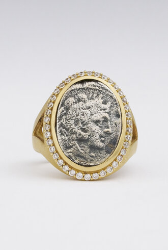 TAT2 Mixed Metal  Moneta Coin Ring