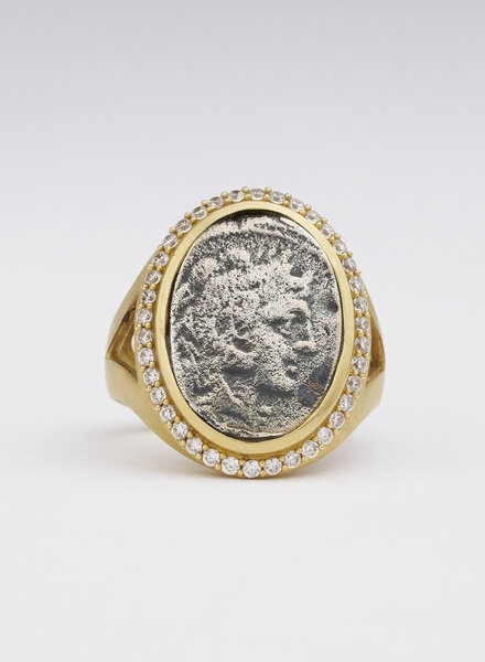 TAT2 Mixed Metal  Moneta Coin Ring