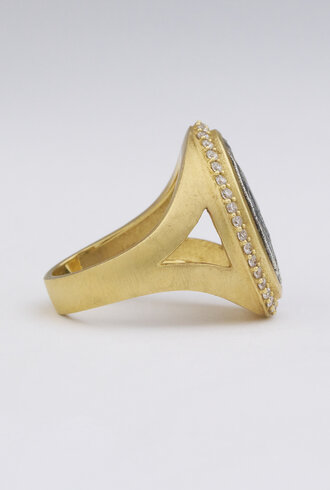 TAT2 Mixed Metal  Moneta Coin Ring
