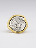 TAT2 Gold Roman Man Coin Ring