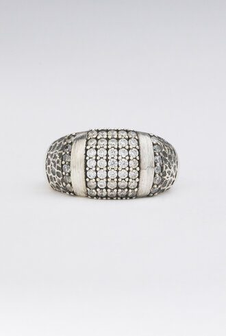 TAT2 Vintage Silver Pave Cocktail Ring