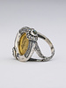 TAT2 Vintage Silver Frame Gold Coin Ring