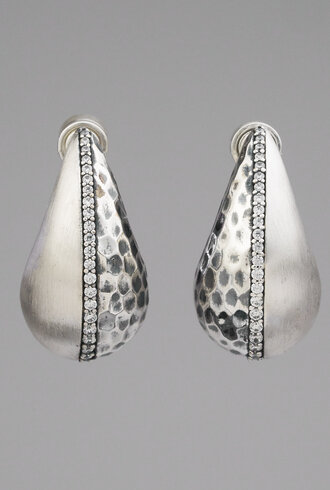 TAT2 Vintage Silver Teardrop Earrings