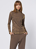 Raquel Allegra Faye Turtle Neck Taupe Gold