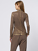 Raquel Allegra Faye Turtle Neck Taupe Gold
