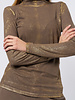 Raquel Allegra Faye Turtle Neck Taupe Gold