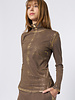 Raquel Allegra Faye Turtle Neck Taupe Gold