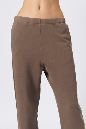 Raquel Allegra Tira Sweatpants Taupe Gold Stripe