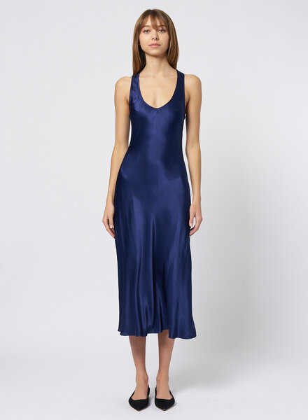Raquel Allegra Valentina Midi Dress Navy