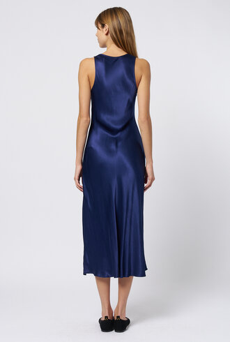 Raquel Allegra Valentina Midi Dress Navy