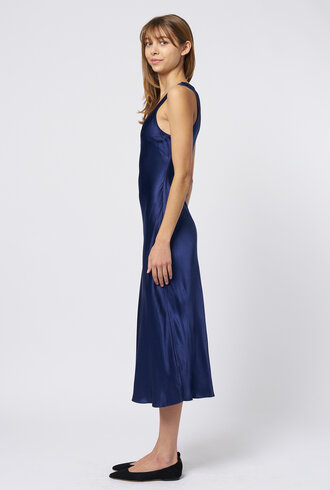 Raquel Allegra Valentina Midi Dress Navy