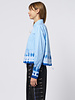 Raquel Allegra Cropped Painter Shirt Blue