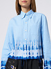 Raquel Allegra Cropped Painter Shirt Blue