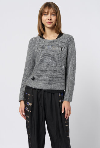 Raquel Allegra Quinn Pullover Heather